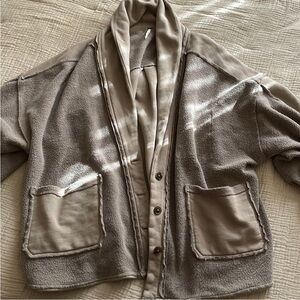Freepeople Jordan Cozy mocha colored Button-Up Cardigan